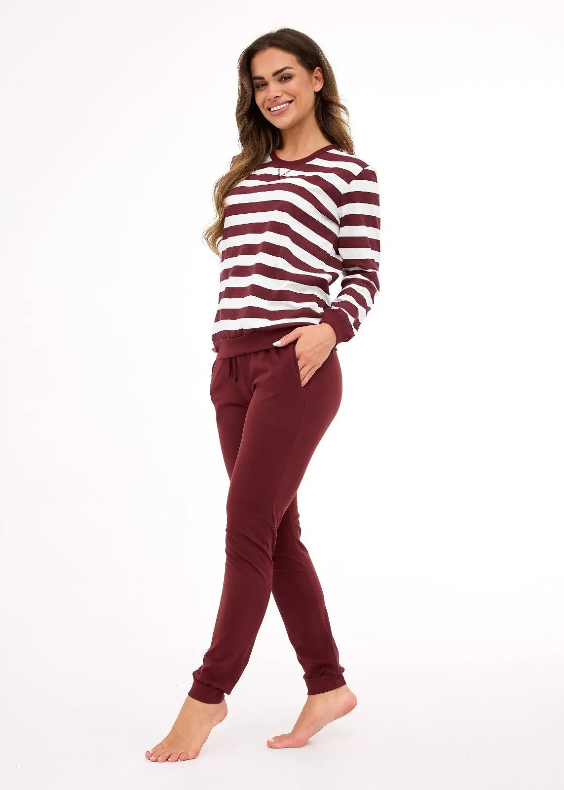 Molly | pigiama da donna in cotone a righe - 635/468