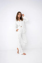 Monroe - pigiama lungo da donna in cotone interlock