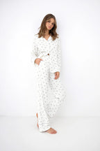 Monroe - pigiama lungo da donna in cotone interlock