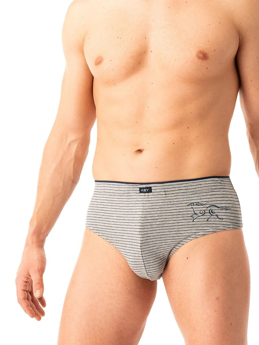 Mpp 354 - slip da uomo a righe in cotone elastico
