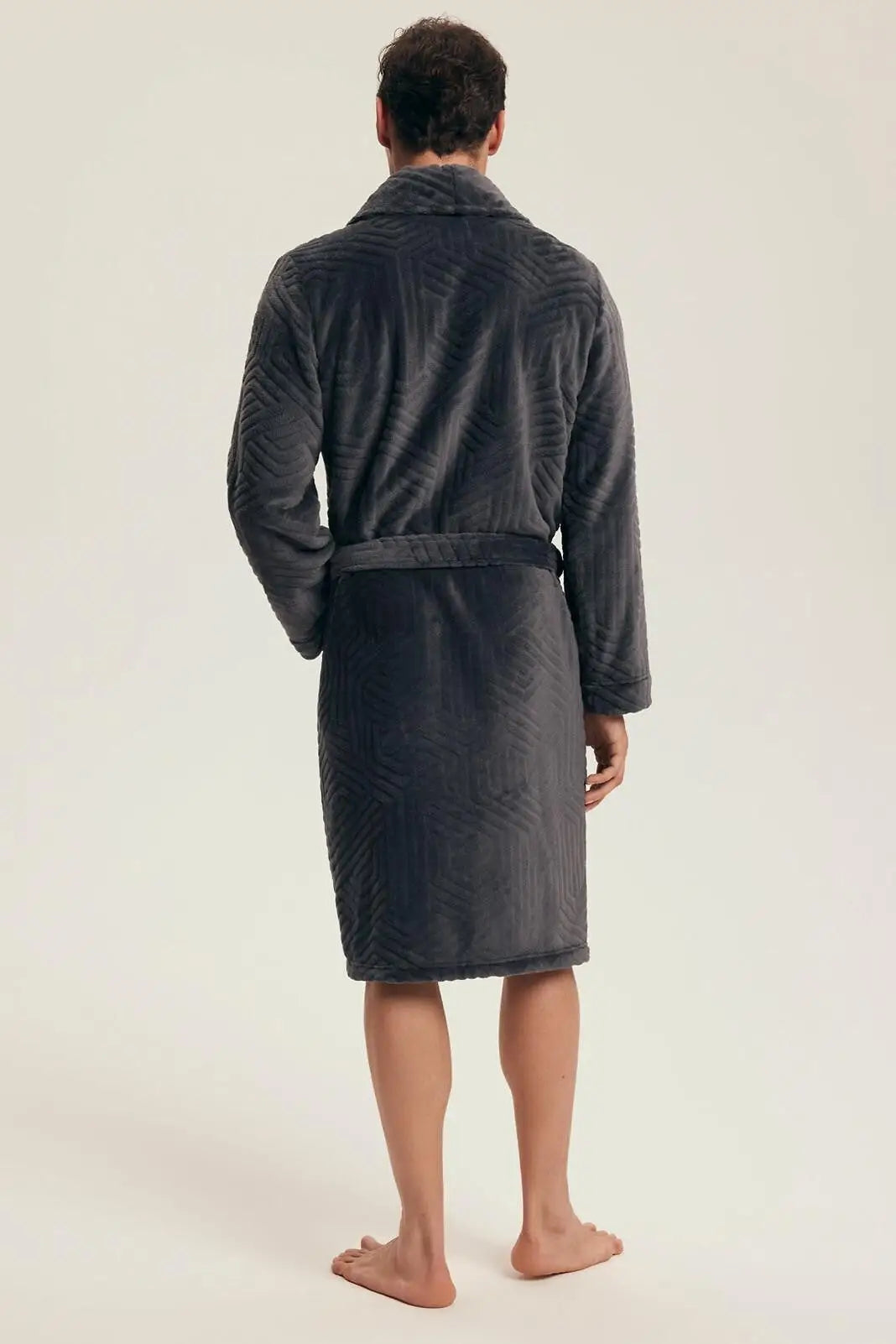 Nandu | vestaglia classica da uomo con fantasia a rilievo