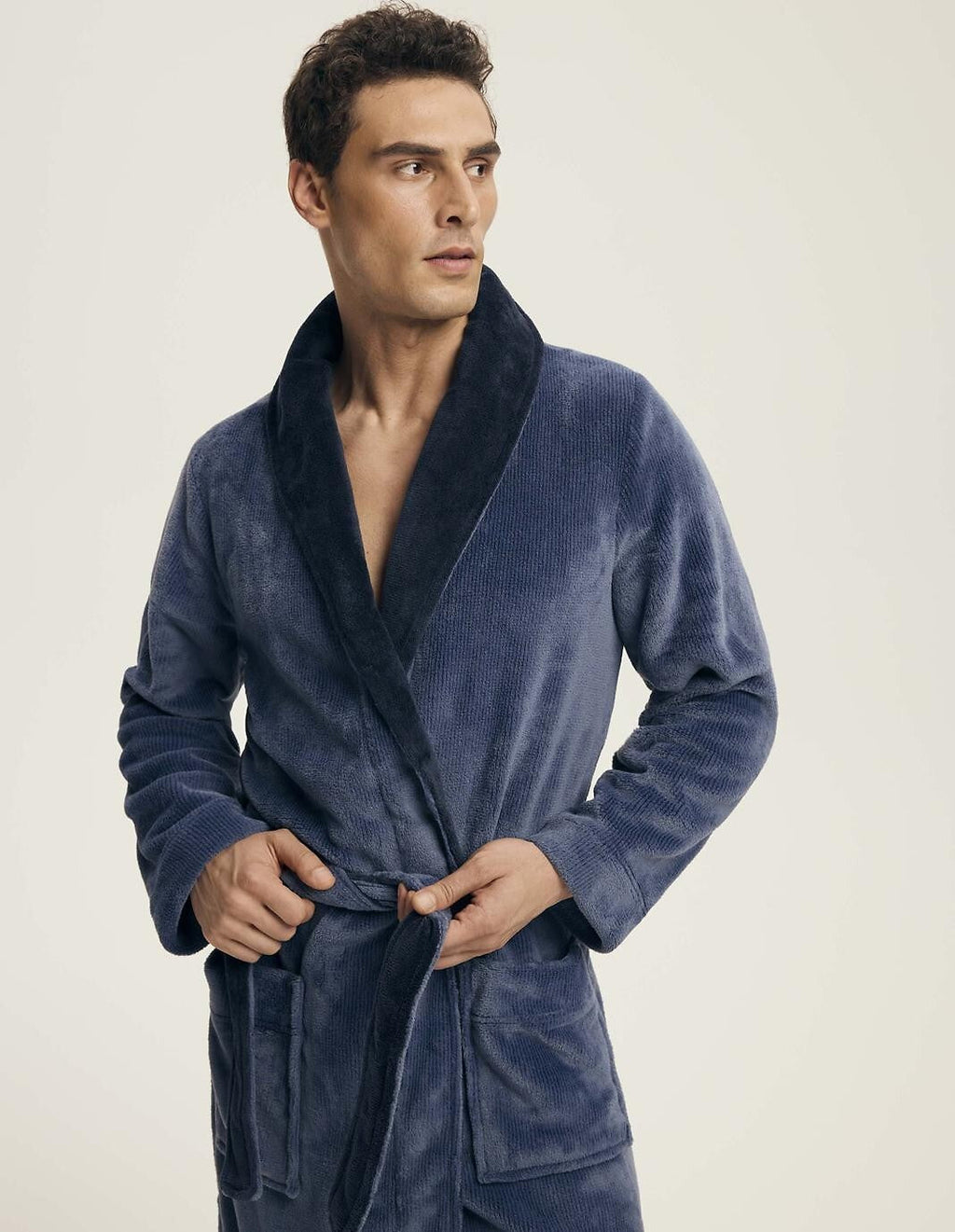 Nantes | vestaglia da camera uomo in tessuto effetto