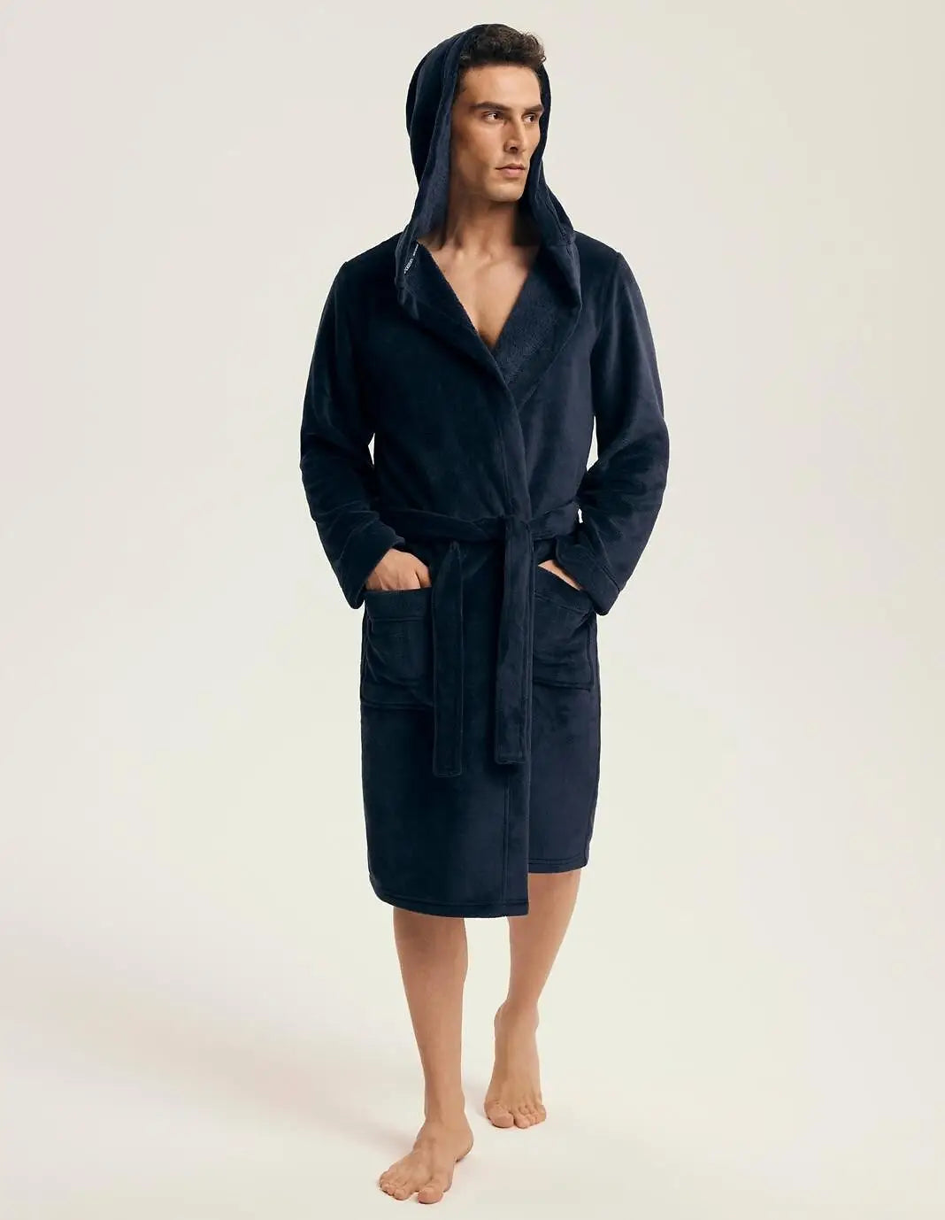 Naps | vestaglia classica da uomo con cappuccio in morbido