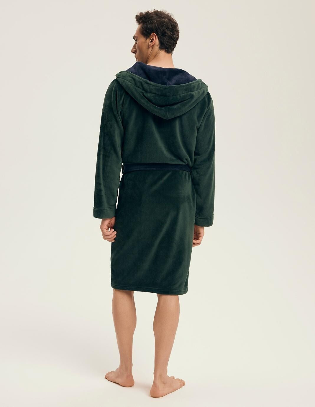 Natch | vestaglia da uomo in morbido pile con cappuccio