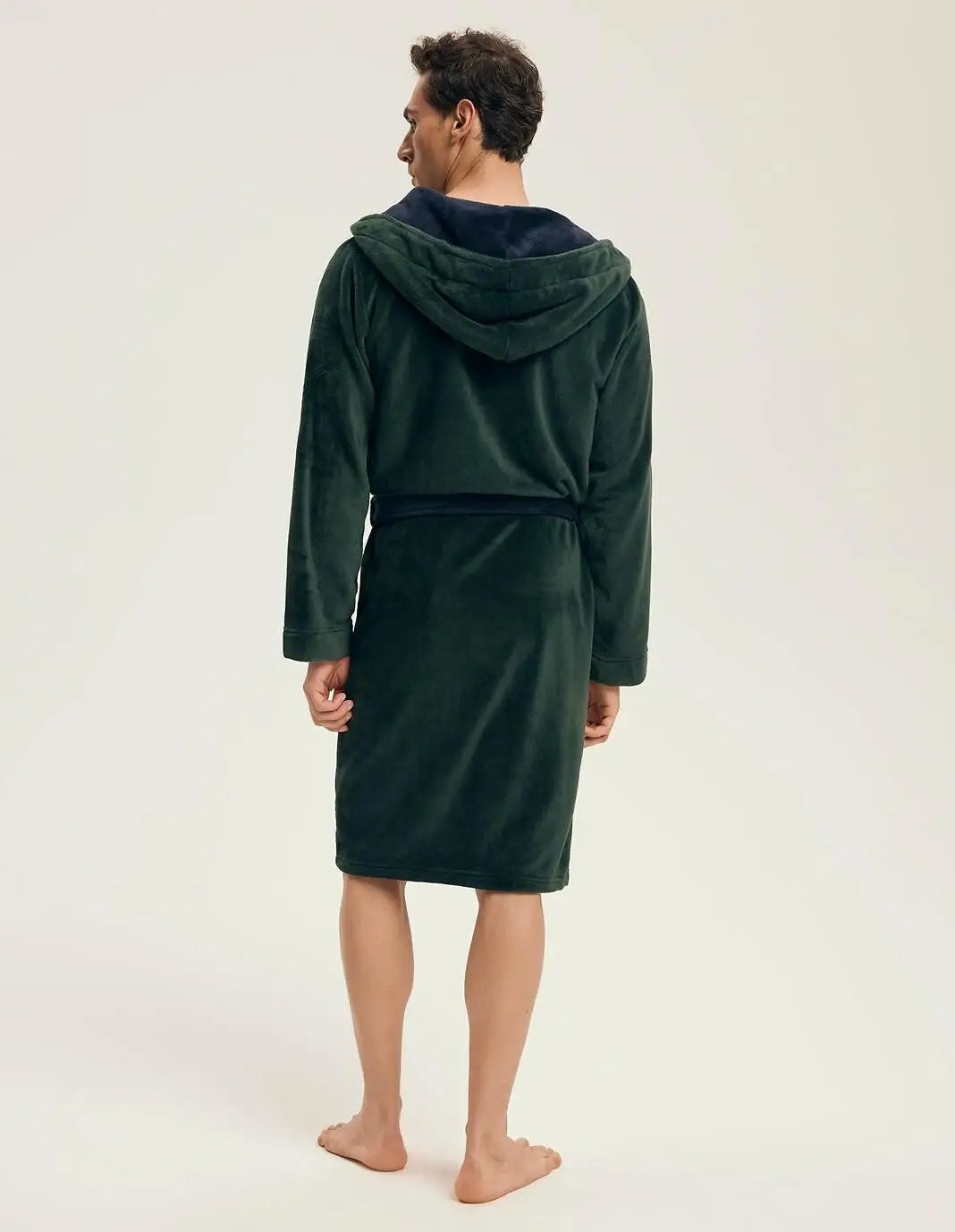 Natch | vestaglia da uomo in morbido pile con cappuccio