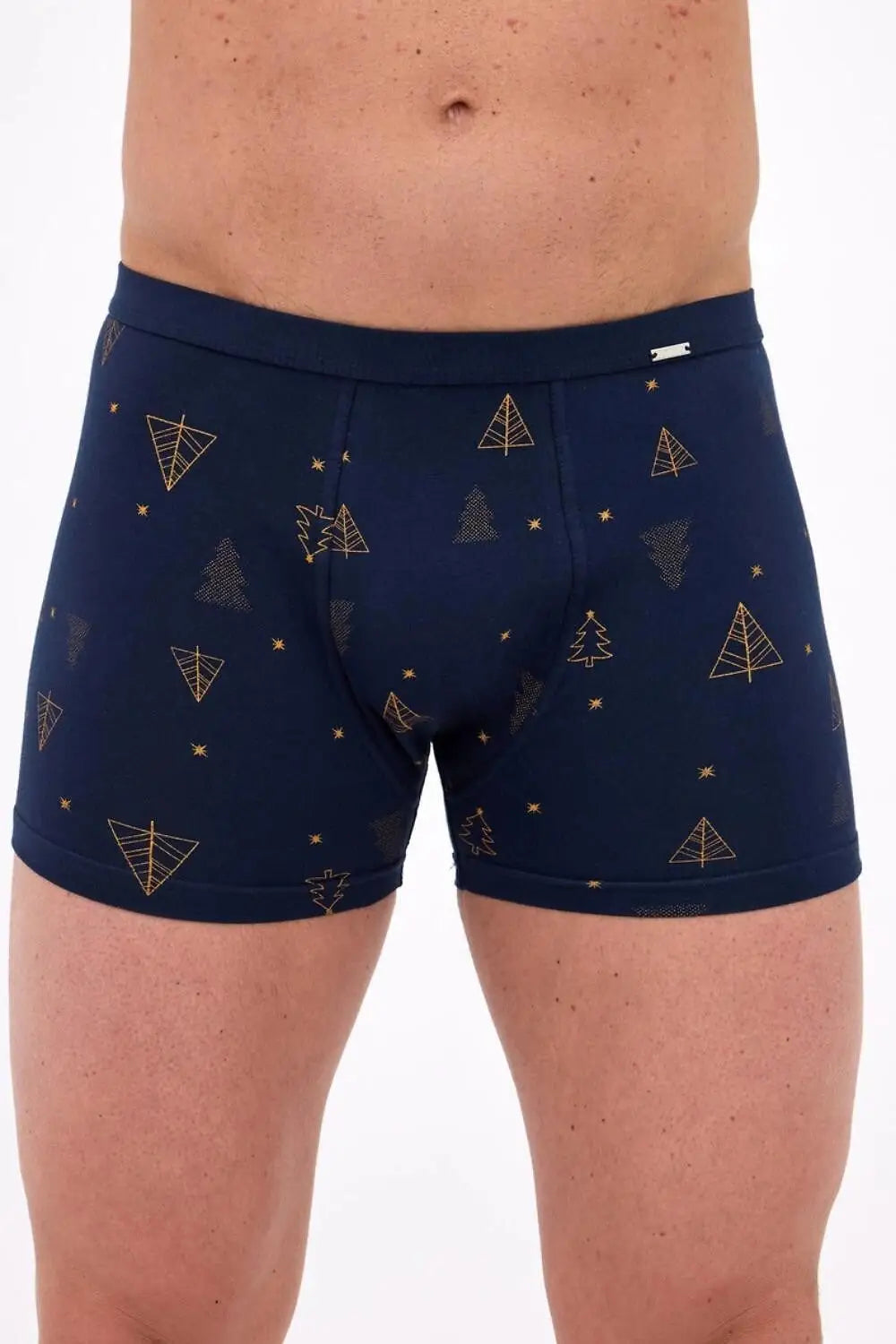 Night christmas | boxer uomo aderenti blu con motivo