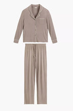 Nlp-495 - beige - pigiama da donna in modal con maglia