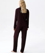 Nlp-495 - vino - pigiama da donna in modal con maglia