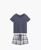 Nlp-512 - blu - pigiama corto da donna in modal e cotone