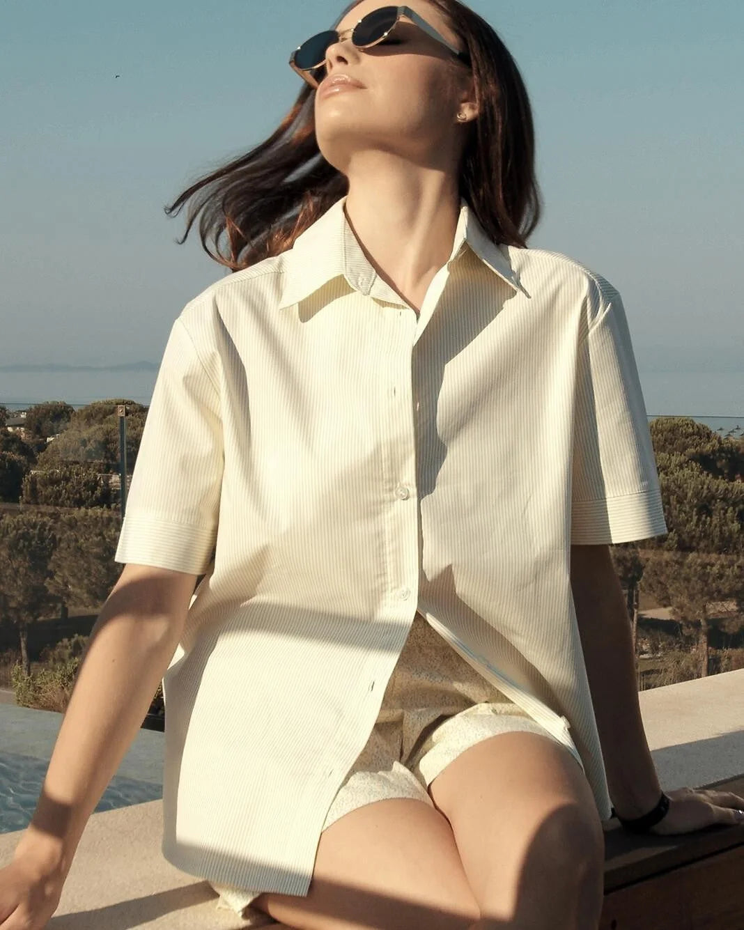 Ophelia | pigiama estivo donna ’flowers & stripes’ in cotone