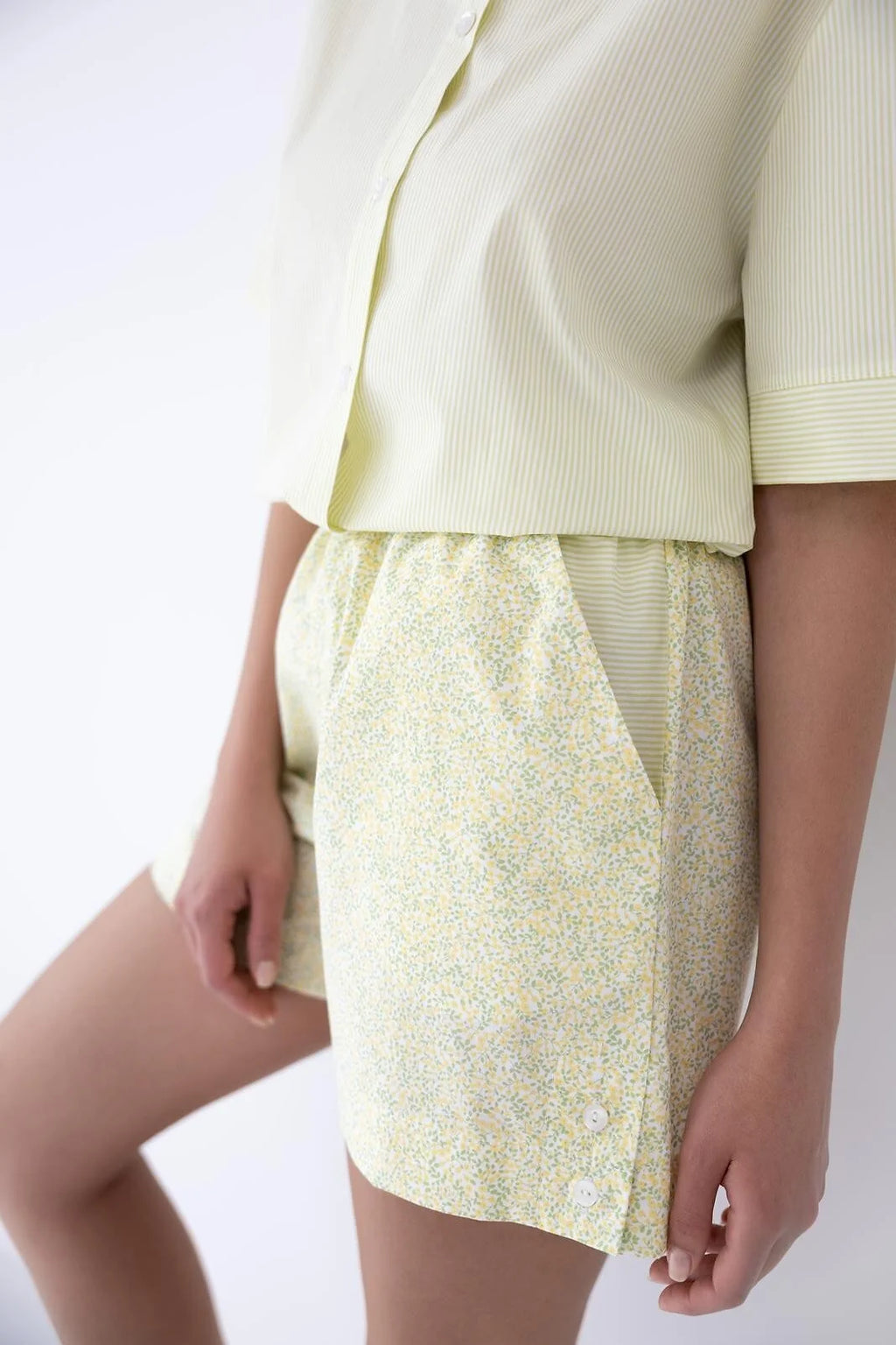 Ophelia | pigiama estivo donna ’flowers & stripes’ in cotone