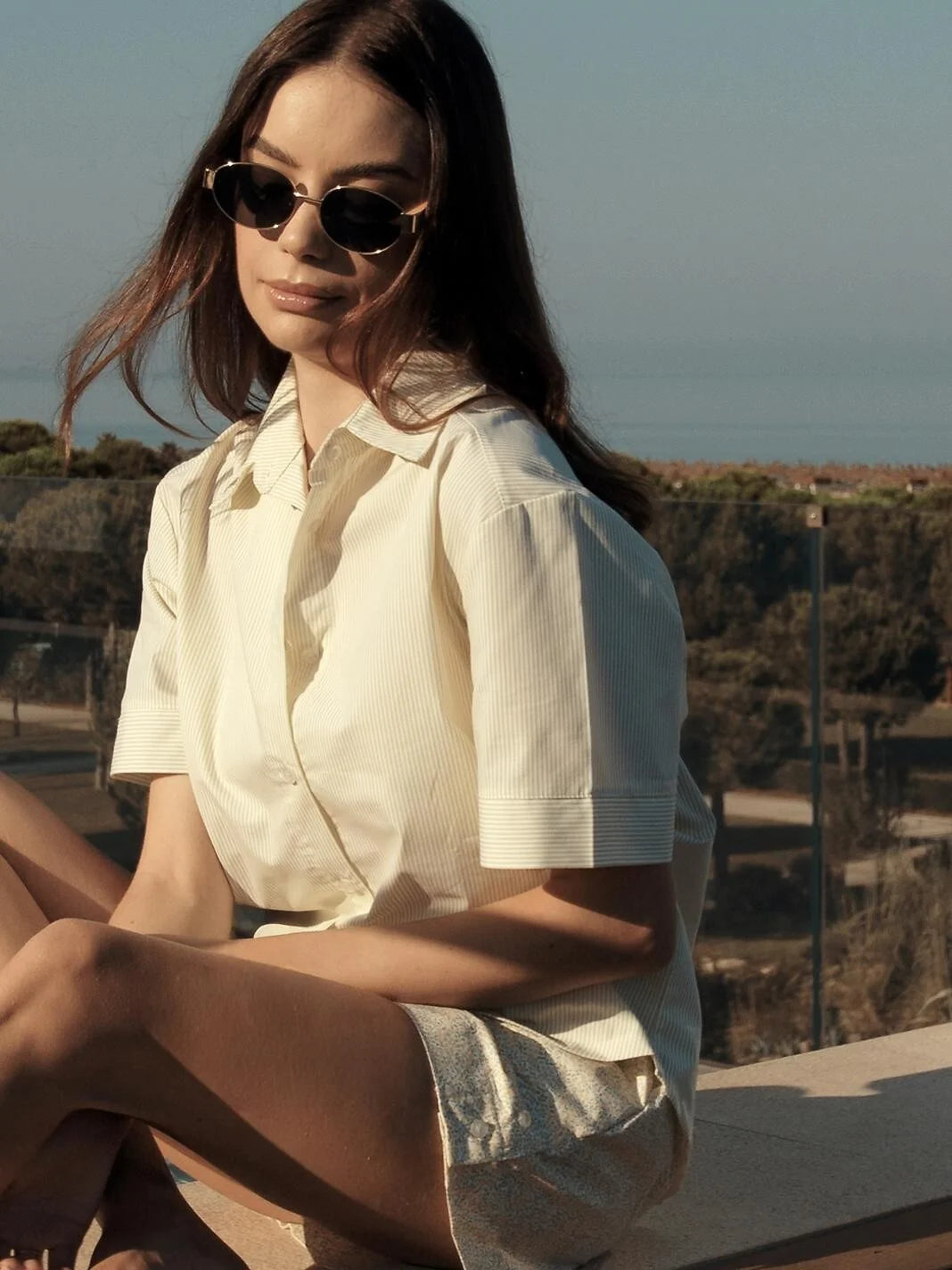 Ophelia | pigiama estivo donna ’flowers & stripes’ in cotone