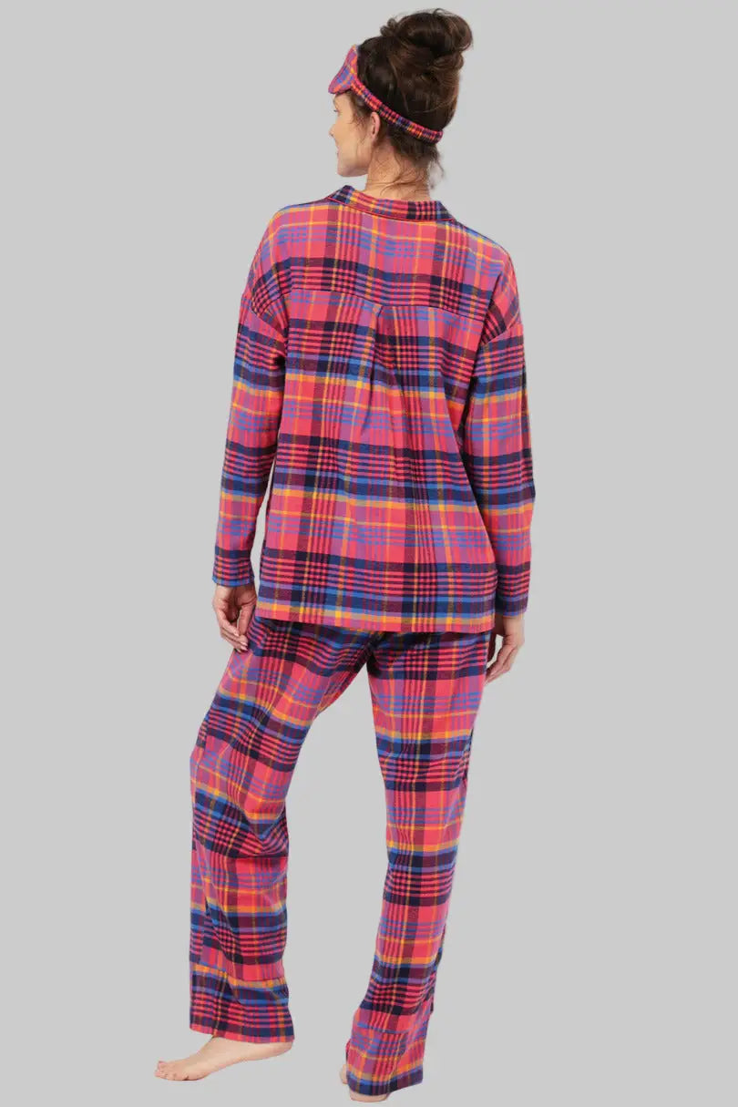 Oregon | pigiama donna in flanella di cotone aperto