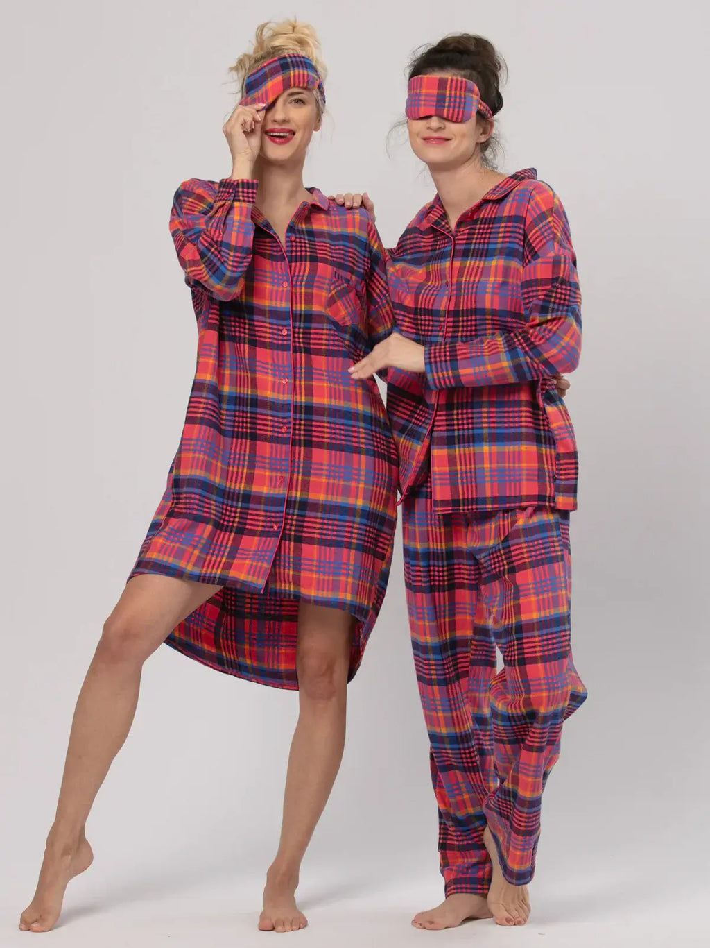 Oregon | pigiama donna in flanella di cotone aperto