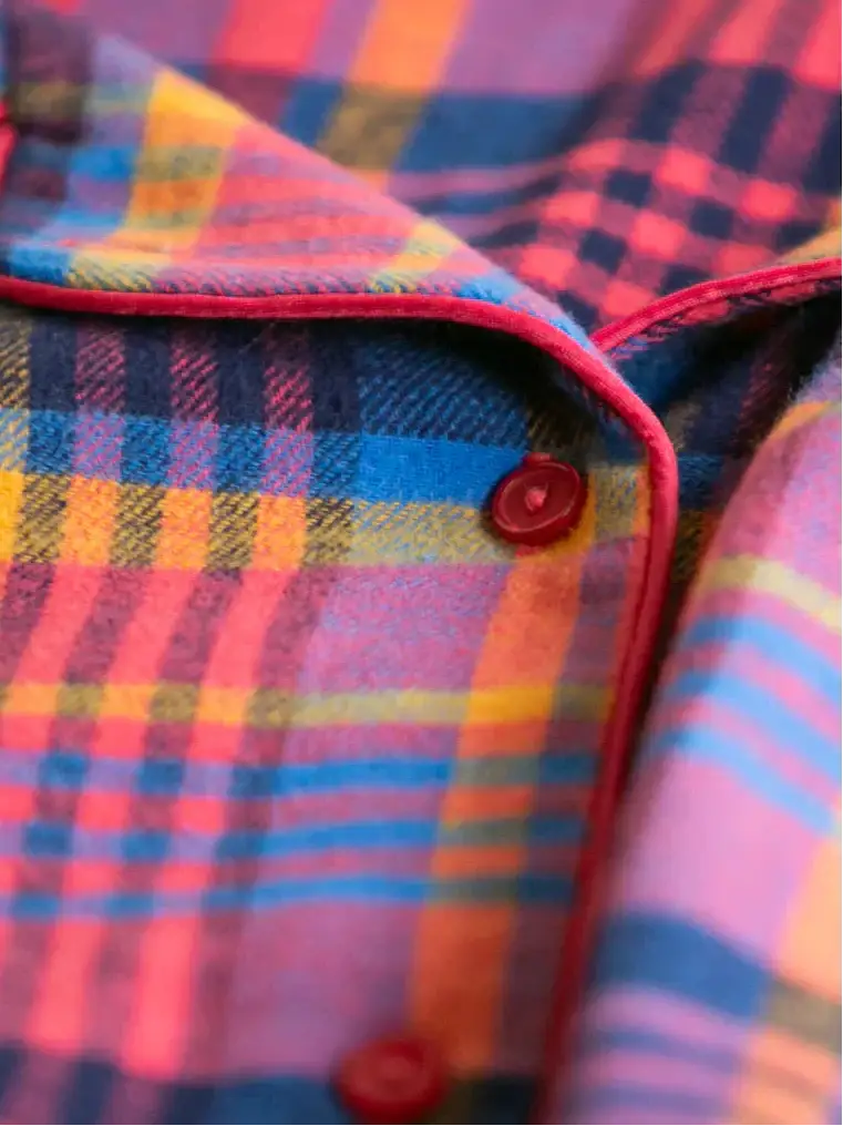 Oregon | pigiama donna in flanella di cotone aperto