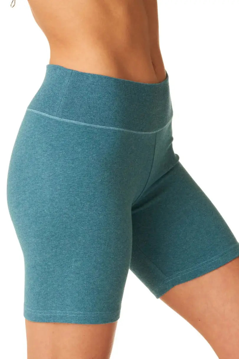 Pantaloncini donna a gamba lunga in cotone elasticizzato