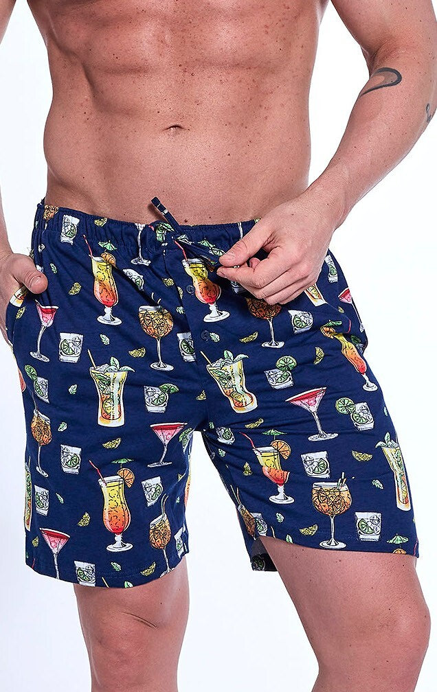 Pantaloncini da uomo pigiama - 698/23 - cocktail