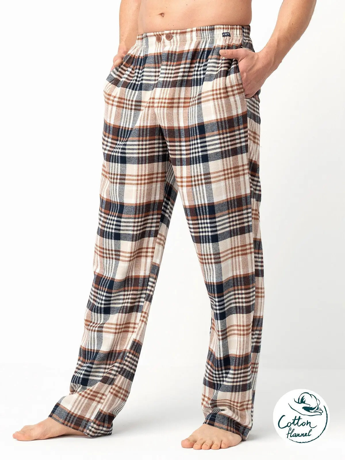 Pantaloni da notte uomo realizzati in morbida flanella