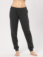 Pantaloni pigiama da donna classici in cotone felpato - hot