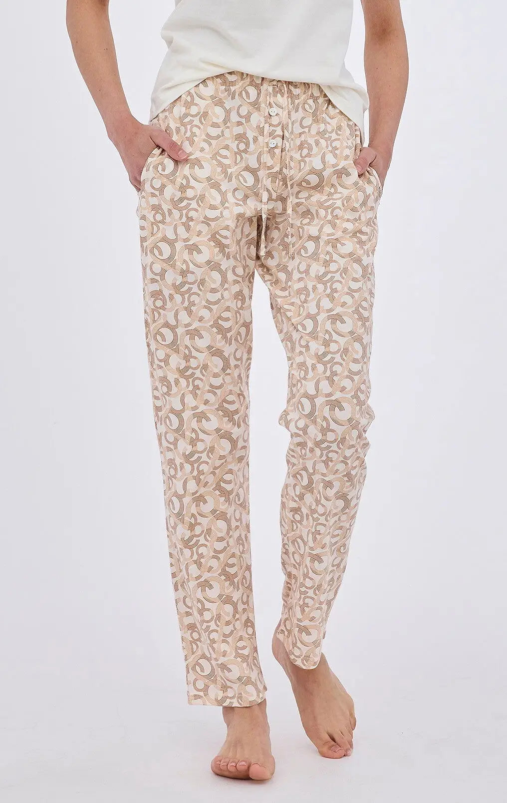 Pantaloni pigiama lunghi da donna in 100% cotone - 690/41