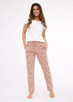 Pantaloni pigiama lunghi da donna in 100% cotone - 690/46