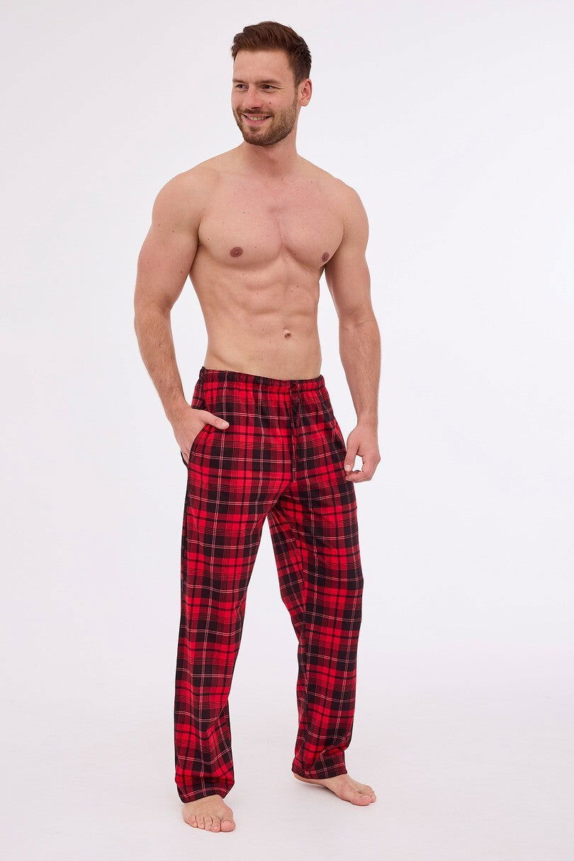 Pantaloni pigiama da uomo - 100% cotone - wild wood - 691/54