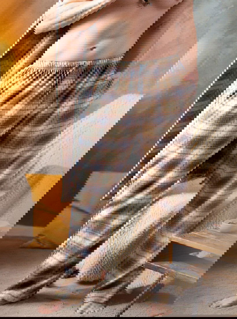 Pantaloni pigiama da uomo | 100% flanella di cotone | mht