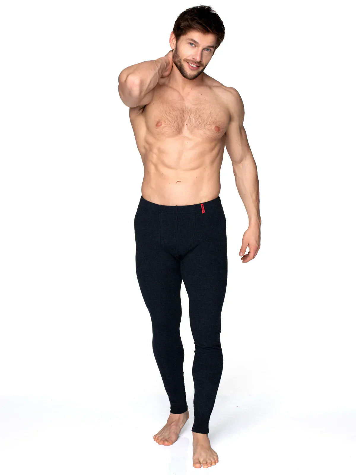 Pantaloni termici uomo in cotone elasticizzato - hot touch