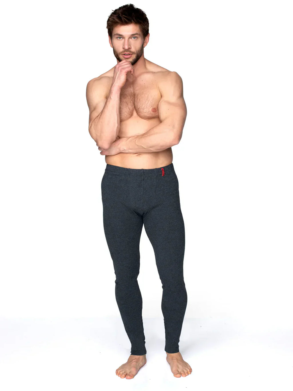 Pantaloni termici uomo in cotone elasticizzato - hot touch