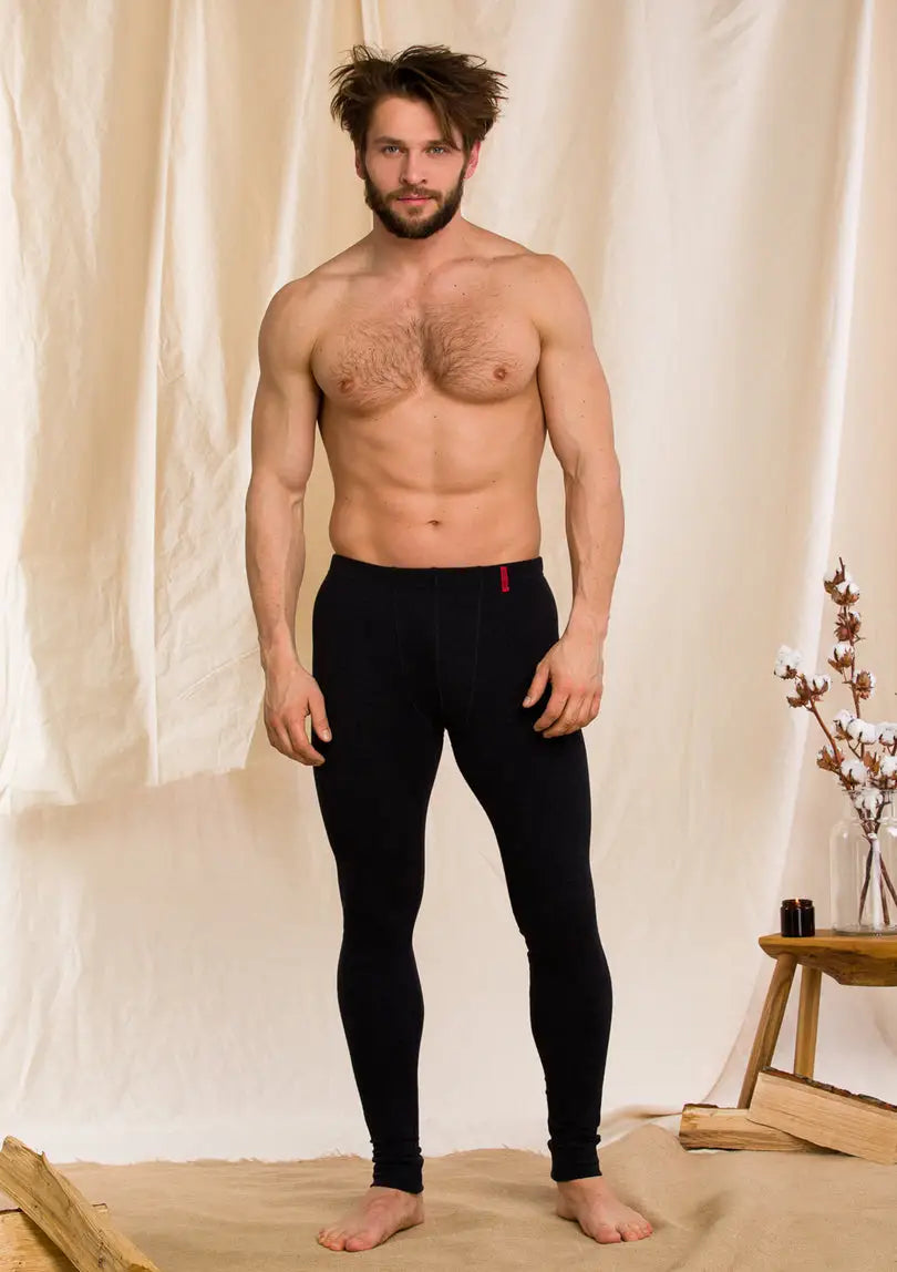 Pantaloni termici uomo in cotone elasticizzato - hot touch