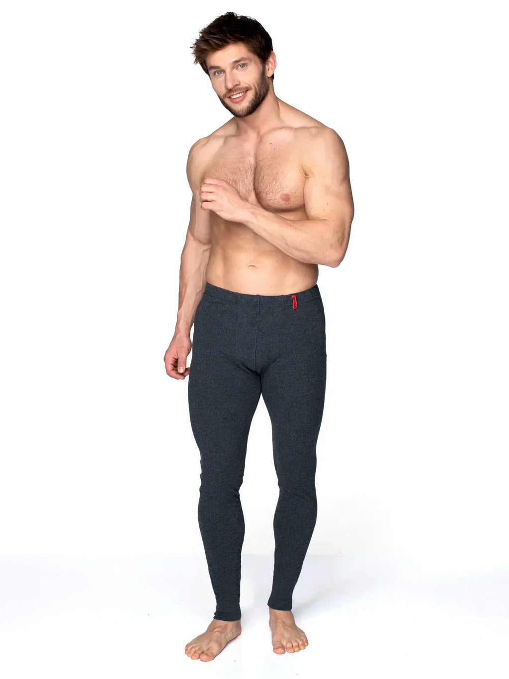 Pantaloni termici uomo in cotone elasticizzato - hot touch