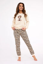 Panther | pigiama da donna in cotone con pantaloni fantasia