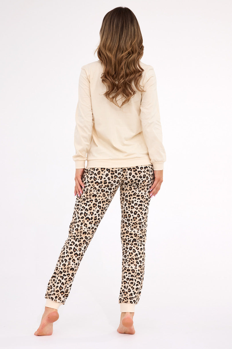 Panther | pigiama da donna in cotone con pantaloni fantasia