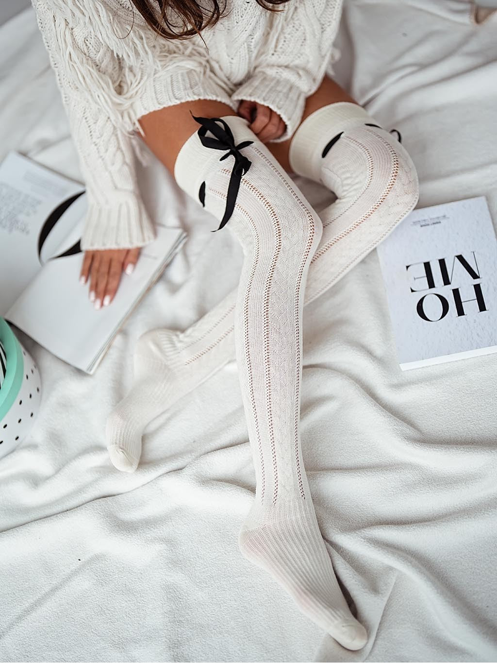 Parigine in cotone traforate con nastro gros-grain