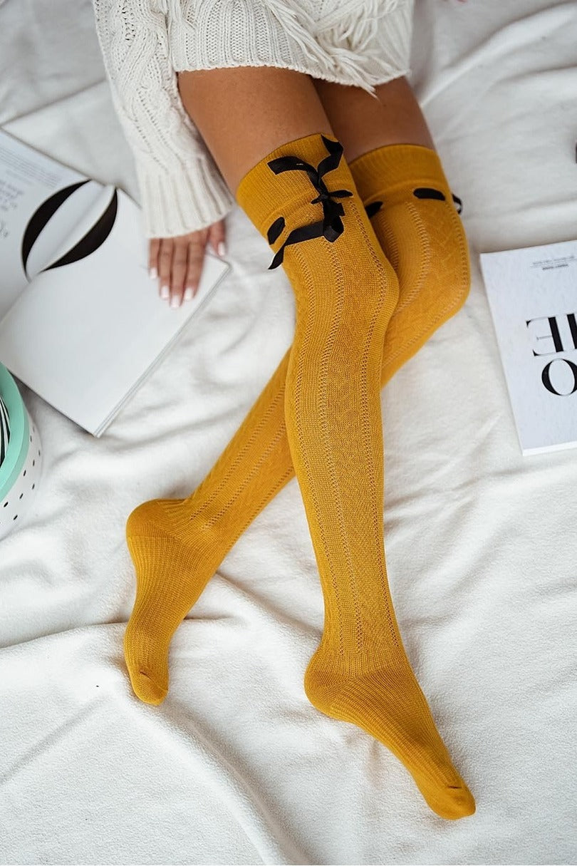 Parigine in cotone traforate con nastro gros-grain