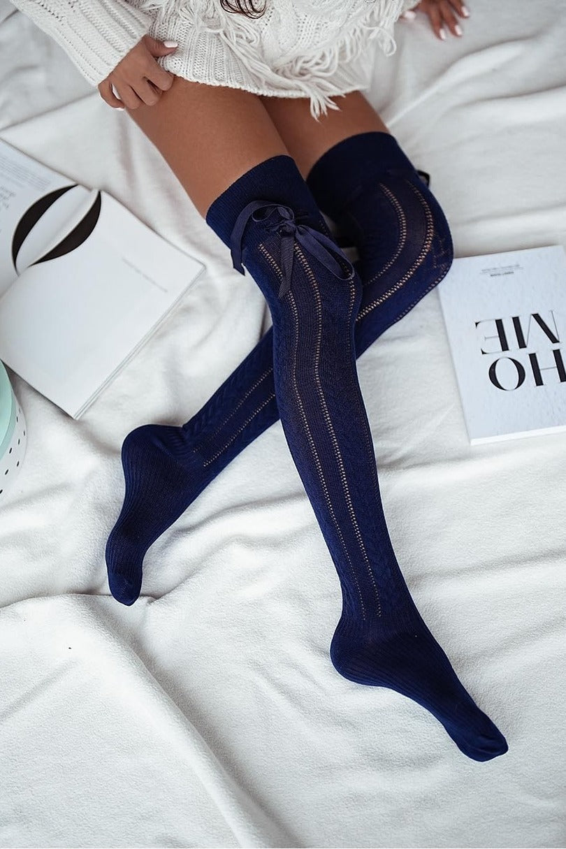 Parigine in cotone traforate con nastro gros-grain