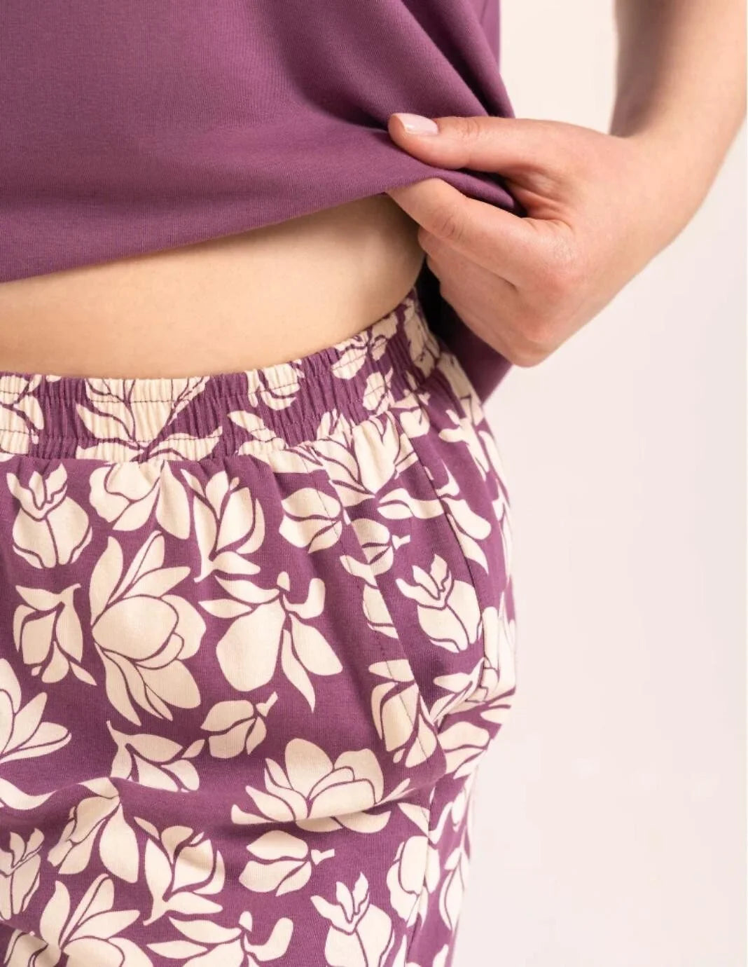 (pdd4500-015) pigiama da donna in cotone con maglia