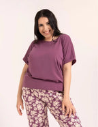 (pdd4500-015) pigiama da donna in cotone con maglia