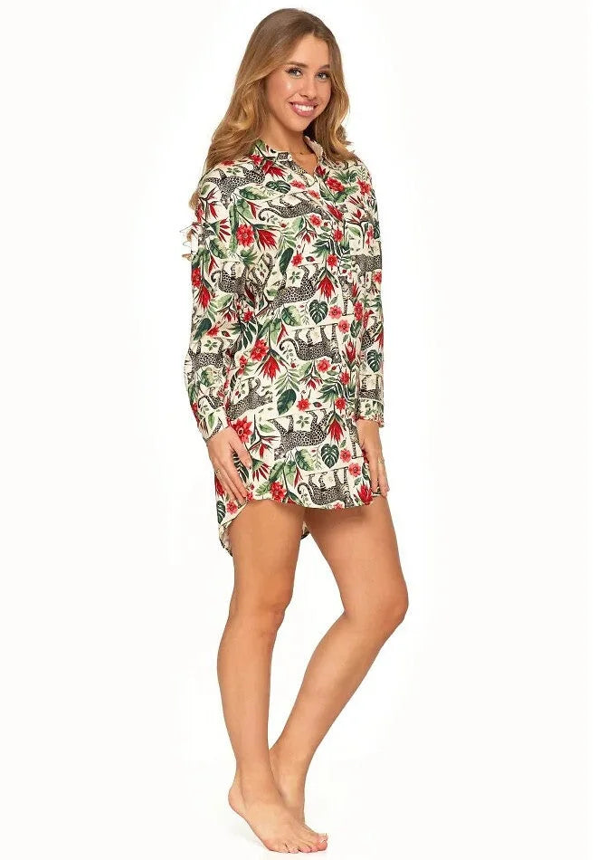 Pdk4800-002 - camicia da notte elegante in viscosa