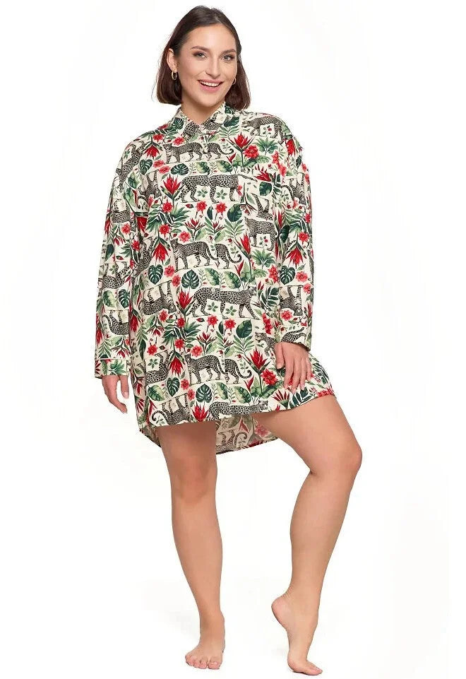 Pdk4800-002 - camicia da notte elegante in viscosa