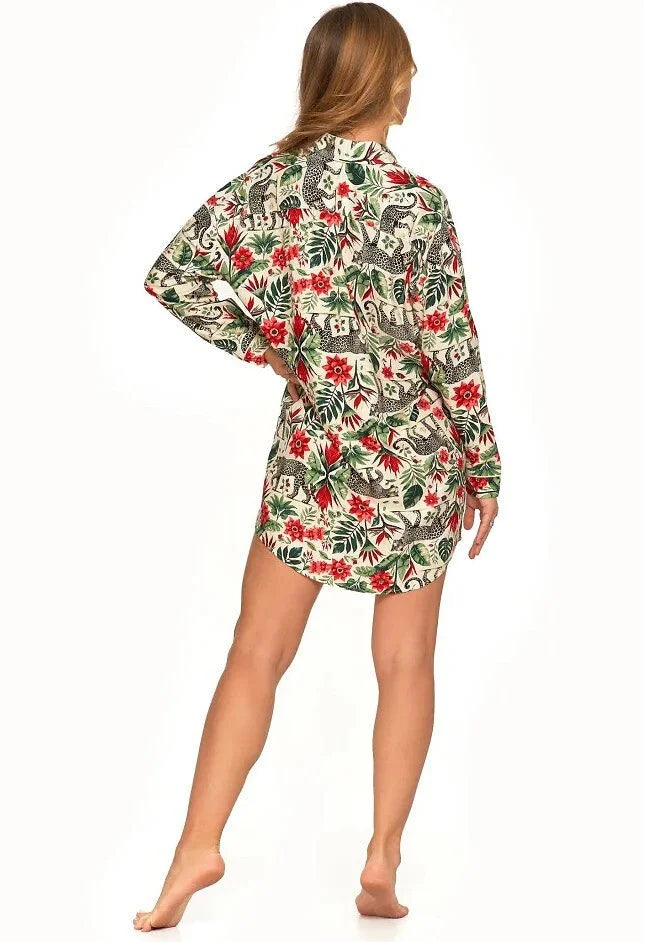 Pdk4800-002 - camicia da notte elegante in viscosa