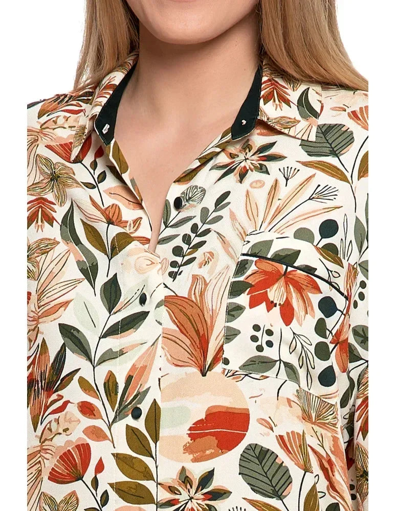 Pdk4800-002 - camicia da notte elegante in viscosa
