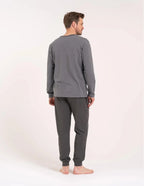 (pdm4600-021) pigiama da uomo in cotone con maglia a righe