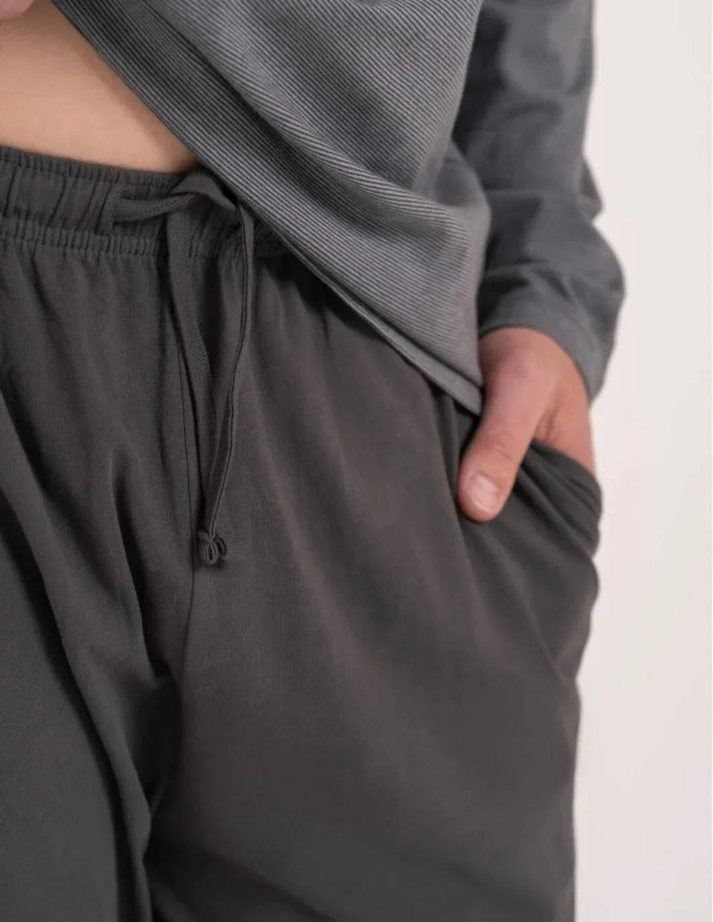 (pdm4600-021) pigiama da uomo in cotone con maglia a righe