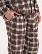 Pdm5700-003 - pigiama lungo da uomo in flanella di cotone