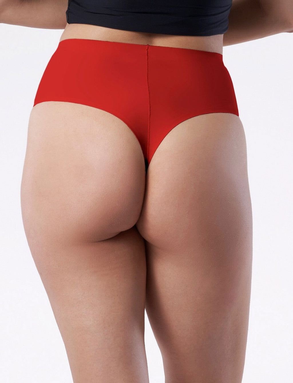 Perizoma da donna a vita alta - string maxi - rosso