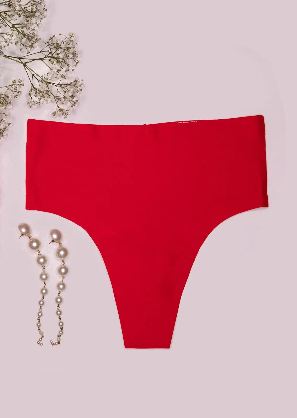 Perizoma da donna a vita alta - string maxi - rosso