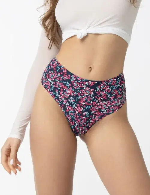 Perizoma a vita alta da donna taglio laser - cranberries