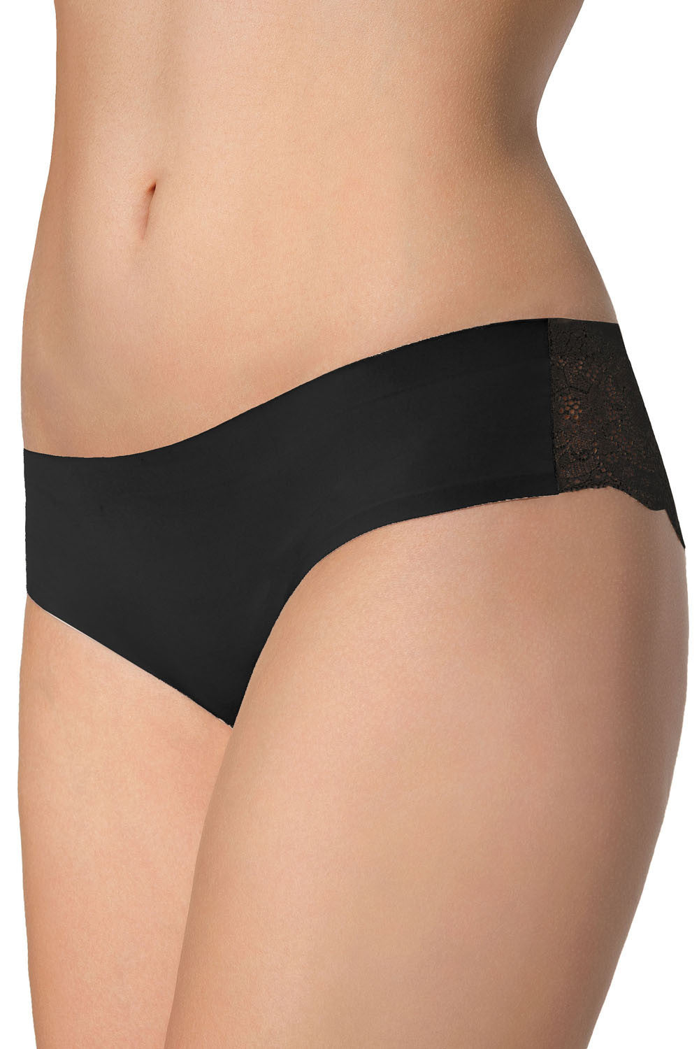 Braguita brasileña en microfibra y encaje - TANGA PANTY - corte láser ultraplano