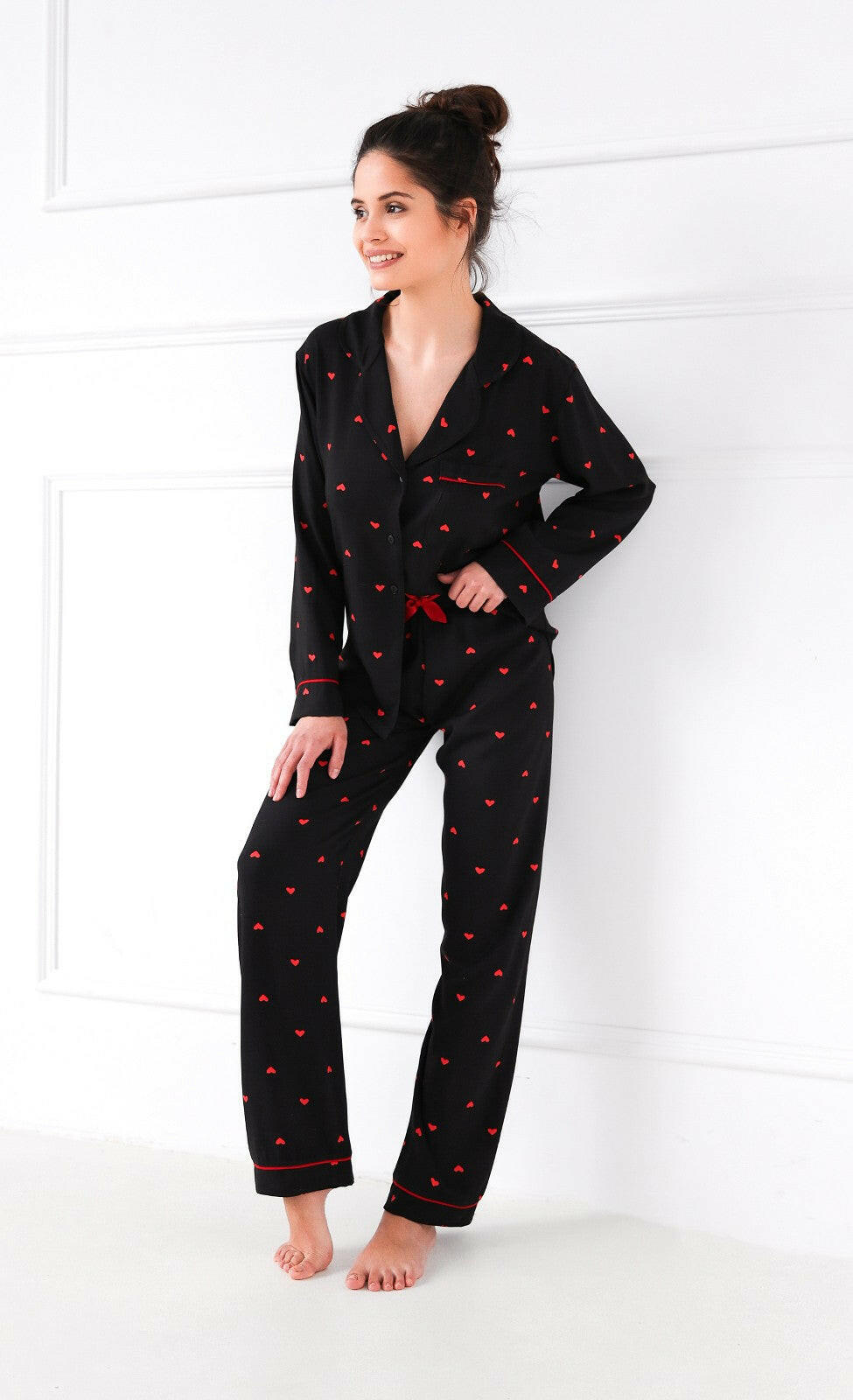 Pigiama aperto donna in viscosa - love